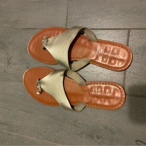 Gold sandals size 10